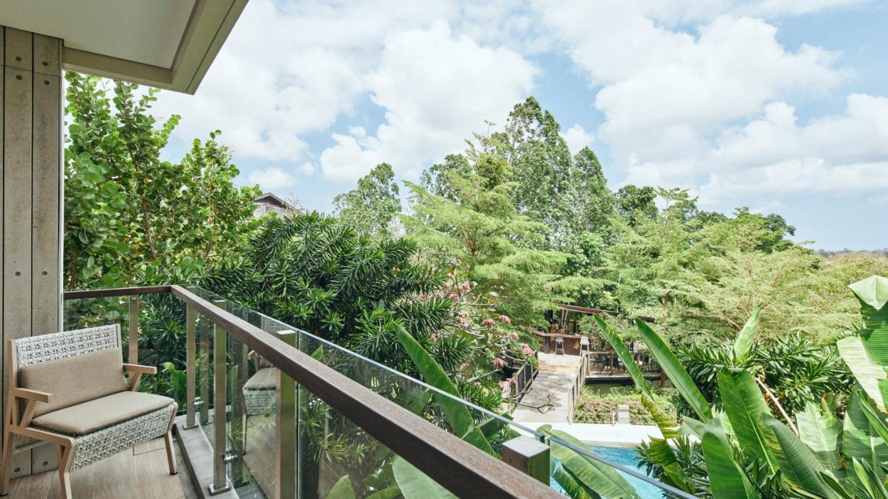 Hotel Rimba By Ayana Bali Jimbaran Exterior foto View of the forest from the balcony of a house in the Forest Park